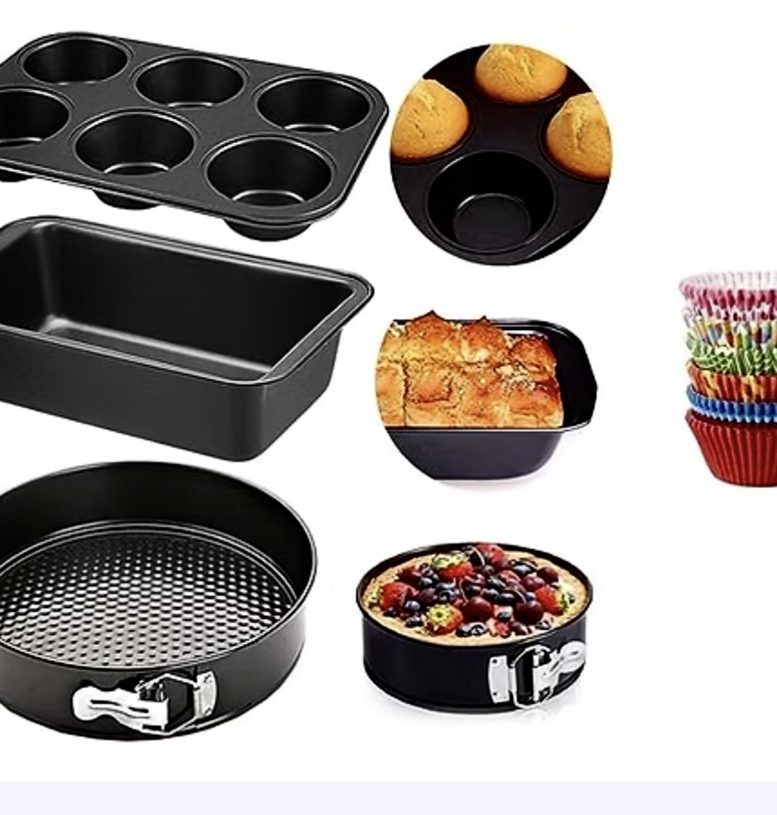 Xacton Cake Baking Set Microwave Safe Utensils 4 pc Combo of Round Cake Mould 