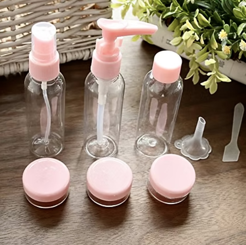 ORPIO Plastic Travel Cosmetic Bottles – Portable Press Spray (Set of 3)