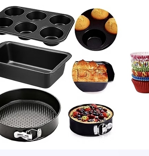 Xacton Cake Baking Set Microwave Safe Utensils 4 pc Combo of Round Cake Mould 